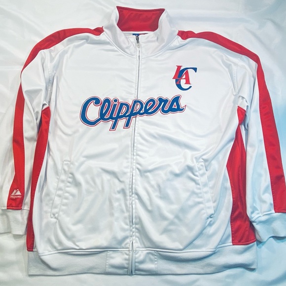 NBA Majestic Los Angeles Clippers Full Zip Jacket - Discounted Shipping Cost! - Picture 2 of 9
